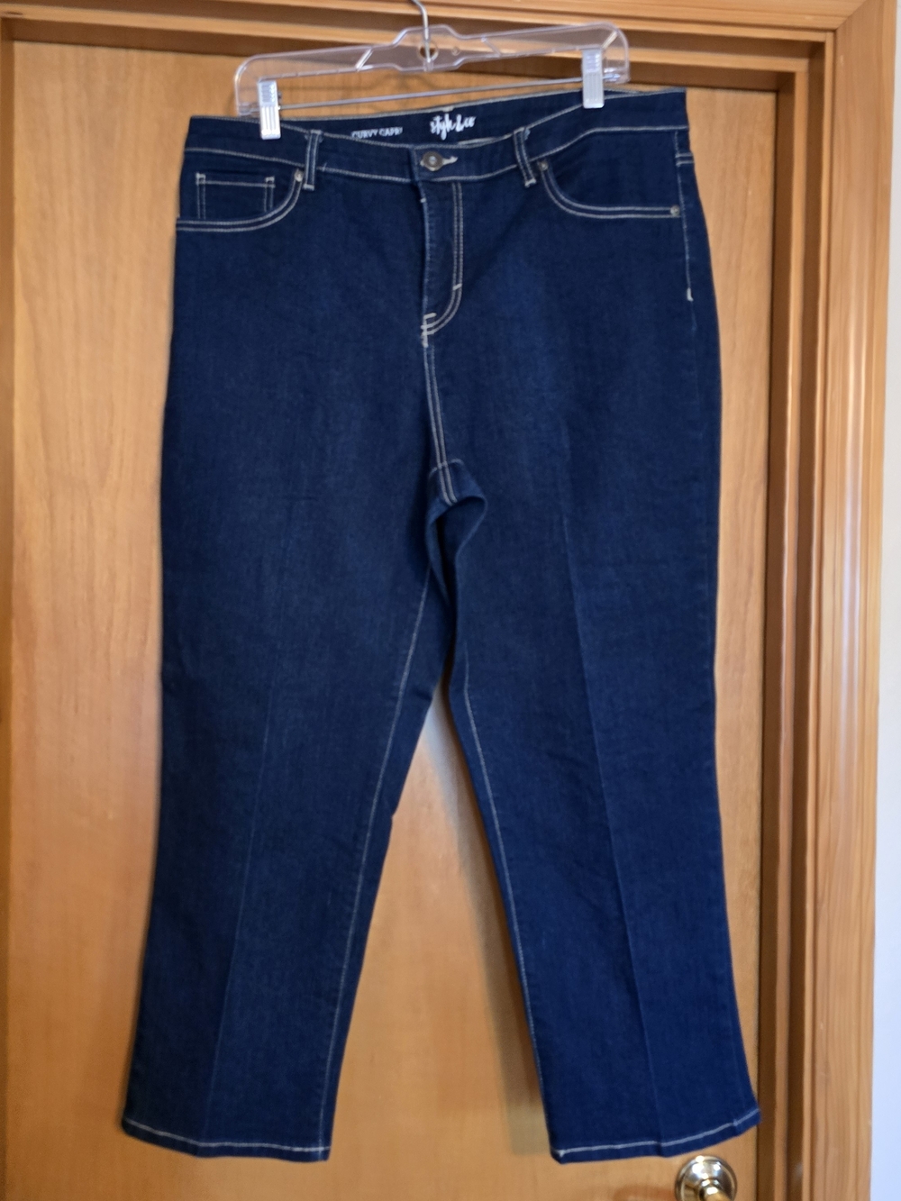 Style & Co. Dark Indigo Cropped Straight Jeans